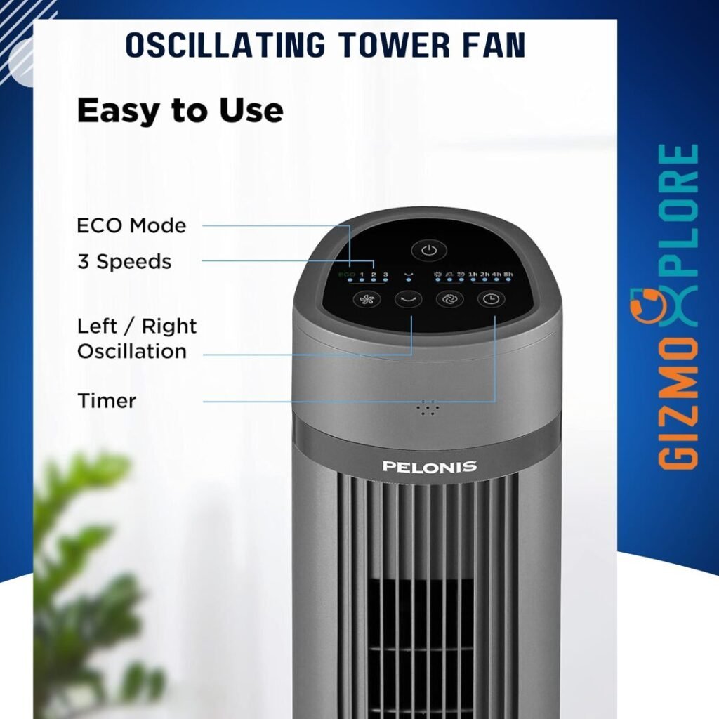 Oscillating Tower Fan for Summer in USA