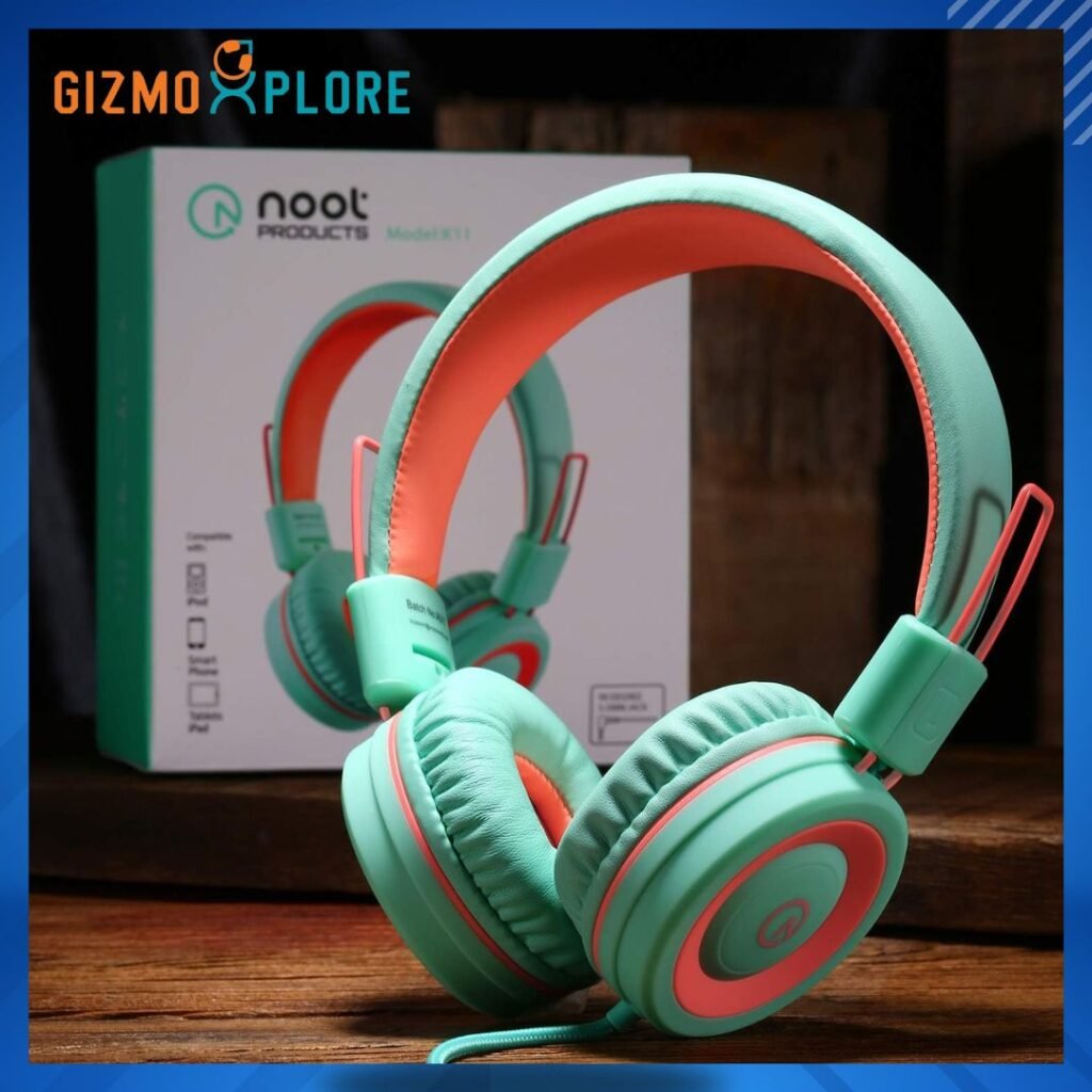 Best Headphones for Kids - Noot products K11 Foldable and 3.5mm Jack Wired Cord On-Ear Headset