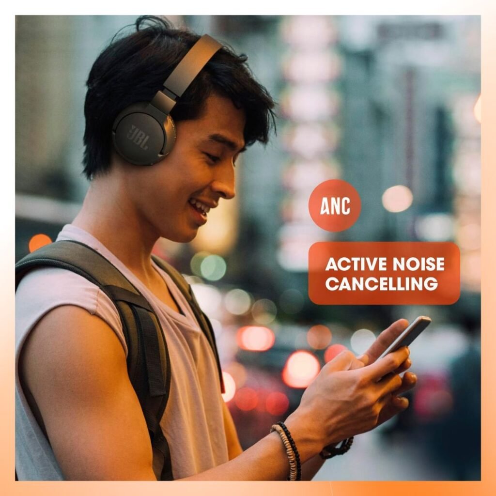 JBL Tune 660NC Wireless On-Ear Headphones with Active Noise Cancellation